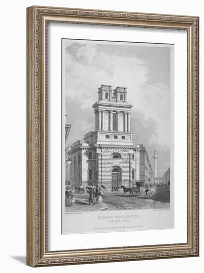 Church of St Mary Woolnoth, City of London, 1838-John Le Keux-Framed Giclee Print