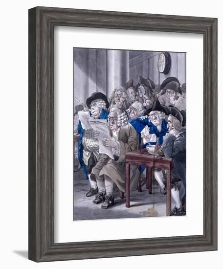 Stock-Jobbers Extraordinary, Stock Exchange, London, C1795-Robert Dighton-Framed Giclee Print