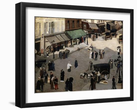 The Place Pigalle in Paris, 1880S-Pierre Carrier-belleuse-Framed Giclee Print