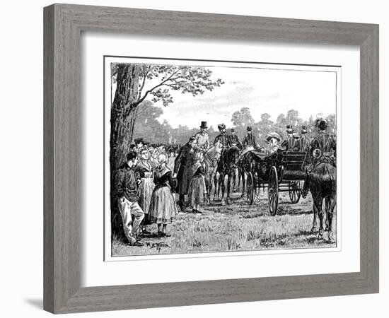 The Queen at the Fete in the Forest of St Germain, France, Mid-Late 19th Century-William Barnes Wollen-Framed Giclee Print