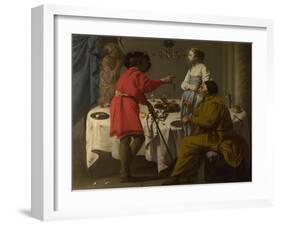 Jacob Reproaching Laban for Giving Him Leah in Place of Rachel, 1627-Hendrick Jansz Terbrugghen-Framed Giclee Print