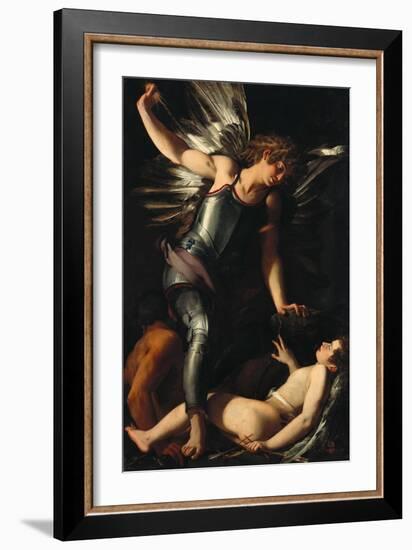 The Divine Eros Defeats the Earthly Eros, Ca 1602-Giovanni Baglione-Framed Giclee Print