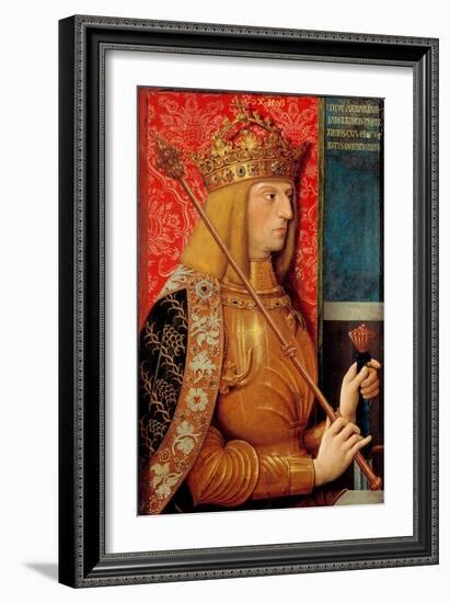 Portrait of Emperor Maximilian I (1459-151)-Bernhard Strigel-Framed Giclee Print