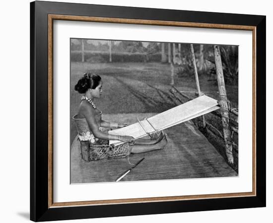 Iban Weaver, Borneo, 1922-Charles Hose-Framed Giclee Print