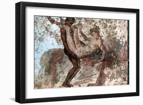 Erotic mural, Pompeii, Italy. Artist: Unknown-Unknown-Framed Giclee Print