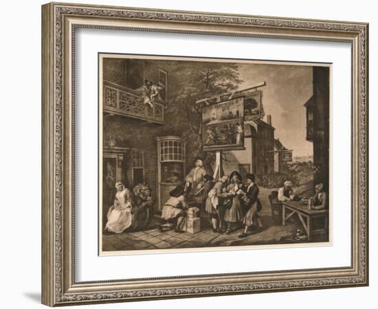 'Canvassing for Votes', Plate II from 'The Humours of an Election', 1757-William Hogarth-Framed Giclee Print