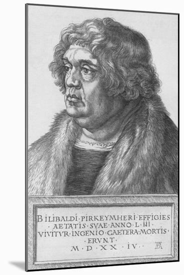 'Portrait of Pirkheimer', 1524, (1906)-Albrecht Durer-Mounted Giclee Print
