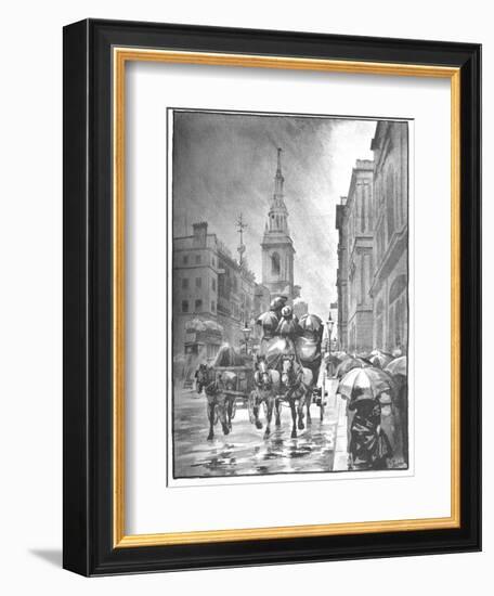 'Cheapside - A Rainy Day', 1891-William Luker-Framed Giclee Print