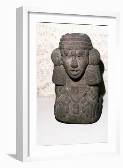 Aztec stone head of Rain God Tlaloc, 1300-1521-Unknown-Framed Giclee Print