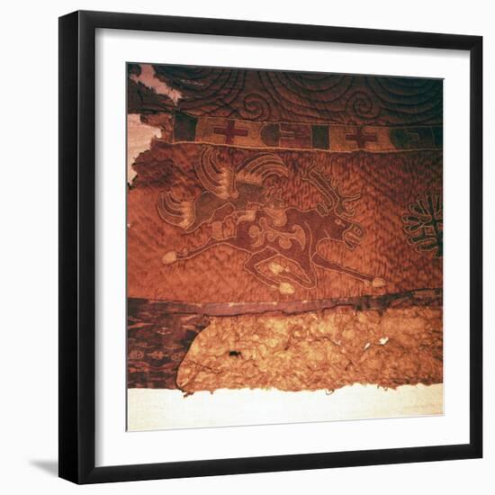 Wall-hanging of griffin attacking an elk, from Kurgan, Northern Mongolia, c1st century BC-Unknown-Framed Giclee Print