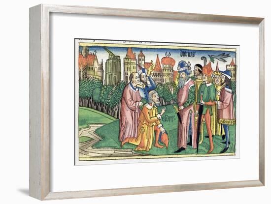 Ezra 6:16: the Temple of Jerusalem is dedicated by King Darius-Unknown-Framed Giclee Print