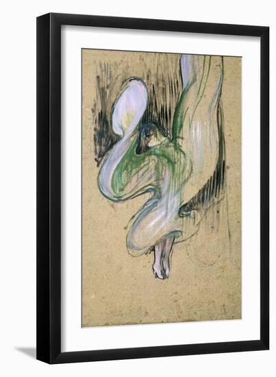 Study for Loie Fuller at the Folies Bergeres, 1893-Henri de Toulouse-Lautrec-Framed Giclee Print