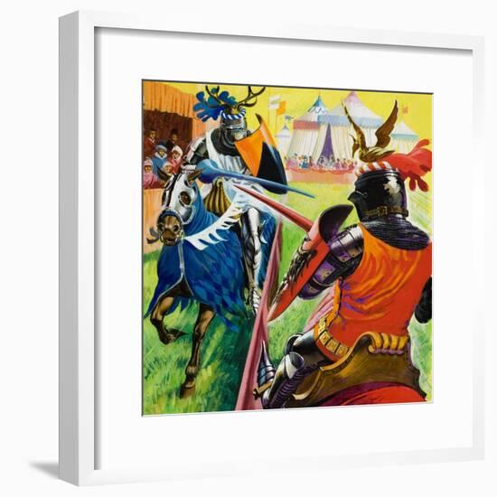 Knights Jousting in the Lists-null-Framed Giclee Print