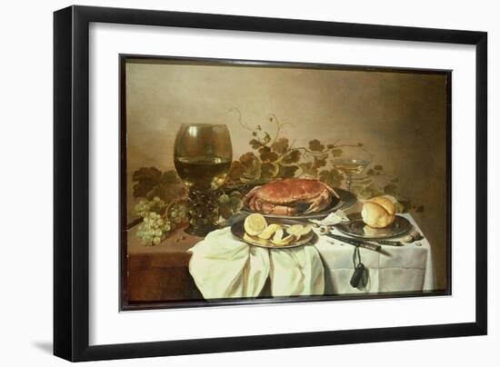 Breakfast Still Life with Roemer and a Crab-Pieter Claesz-Framed Giclee Print