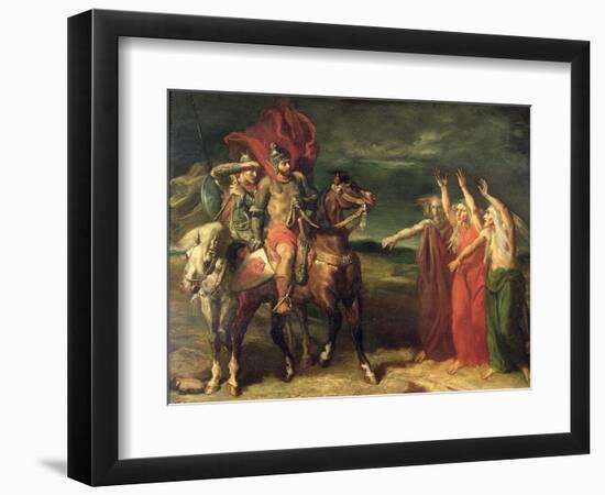 Macbeth and the Three Witches, 1855-Theodore Chasseriau-Framed Giclee Print