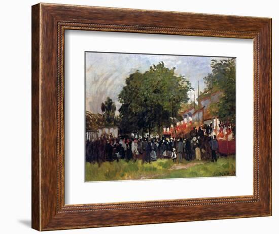 Fete at Argenteuil, 1884-Claude Monet-Framed Giclee Print