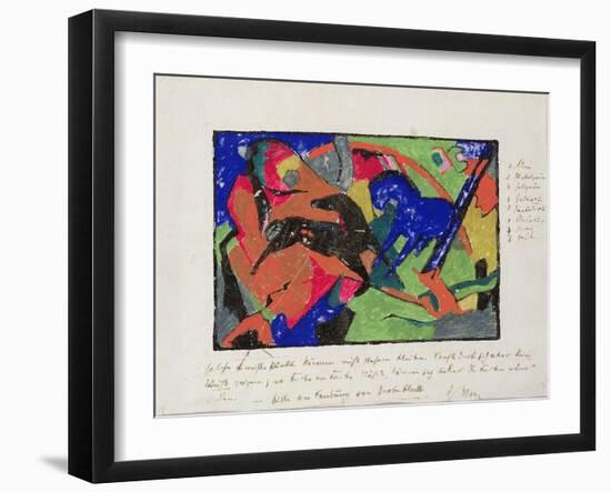 Two Horses, 1911-12-Franz Marc-Framed Giclee Print