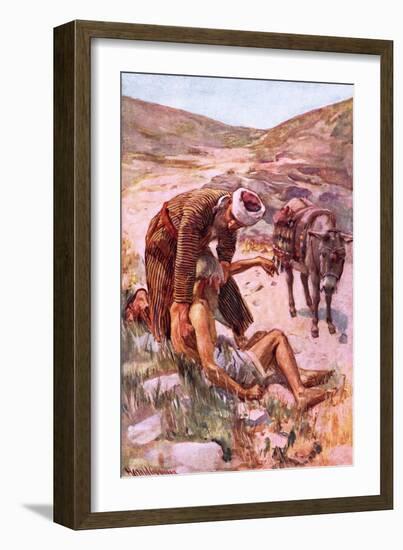 The Good Samaritan-Harold Copping-Framed Giclee Print