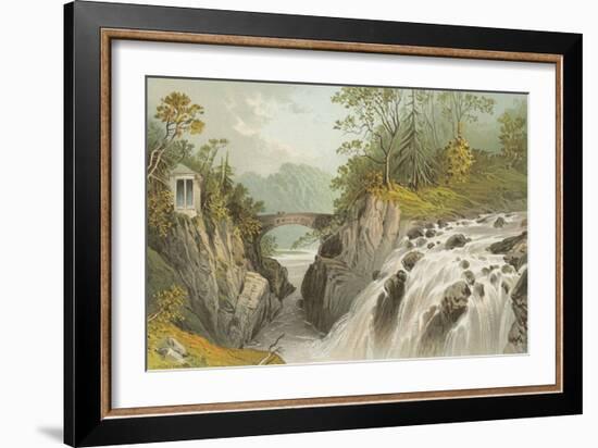 The Hermitage and Falls of the Bruar - Near Dunkeld-English School-Framed Giclee Print