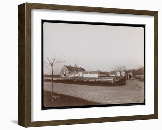 The Barns at F.G. Bourne's Estate at Oakdale, Long Island, New York, 1900-Byron Company-Framed Giclee Print