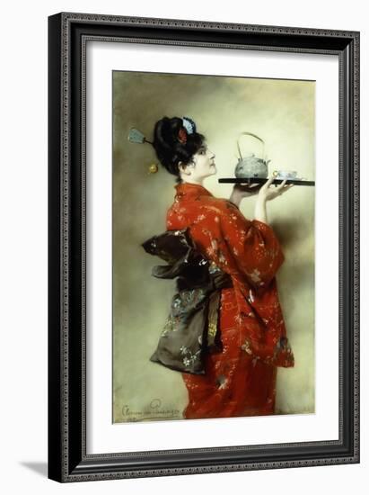 The Japanese Lady; La Japonaise, 1888-Clemens von Pausinger-Framed Giclee Print