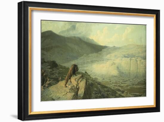 Lion on the Watch-Jean Leon Gerome-Framed Giclee Print