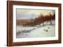 Snow Covered Fields with Sheep-Joseph Farquharson-Framed Giclee Print