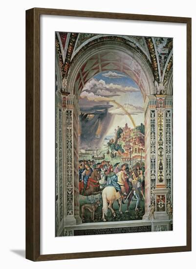 The Departure of Aeneas Silvius Piccolomini for Basel, C.1503-8-Bernardino di Betto Pinturicchio-Framed Giclee Print