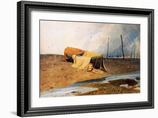 A Boat on the Beach-John Sell Cotman-Framed Giclee Print