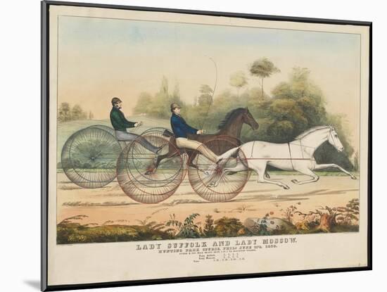Lady Suffolk' and 'Lady Moscow', Hunting Park Course, Philadelphia, 13th June, 1850-Currier & Ives-Mounted Giclee Print