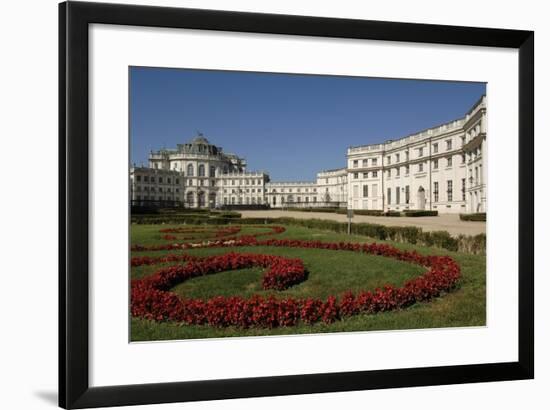 Italy, Piedmont, Stupinigi, Palazzina Di Caccia, Royal Hunting Lodge with Garden in Foreground-null-Framed Giclee Print
