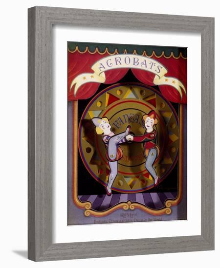 Music Box with Acrobats Moving to Moonlight Sonata-Ludwig Van Beethoven-Framed Giclee Print