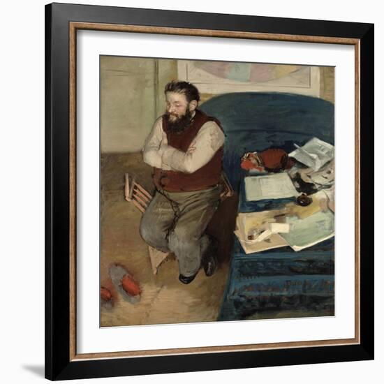 Portrait of Diego Martelli, 1879-Edgar Degas-Framed Giclee Print