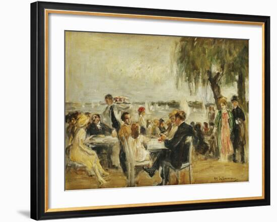 Garden Cafe on the Elbe; Gartencafe an Der Elbe, C.1922-null-Framed Giclee Print