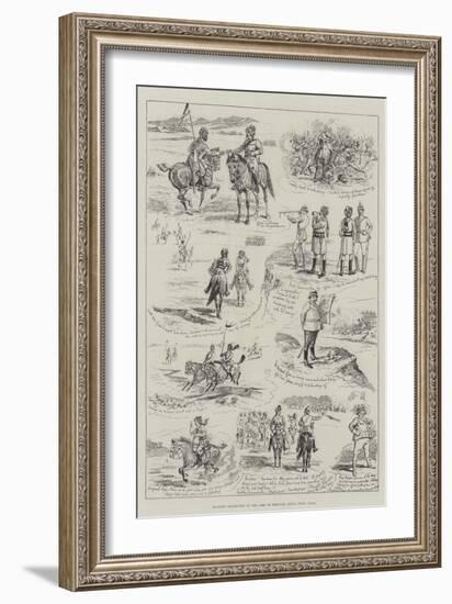 Military Manoeuvres at the Camp of Exercise, Rawul Pindi, India-Alfred Courbould-Framed Giclee Print