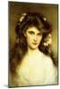 A Young Beauty with Flowers in Her Hair-Albert Lynch-Mounted Giclee Print