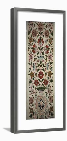 Vase Decorated with Flowers, Decorative Detail from Mahabat Khan Mosque-null-Framed Giclee Print