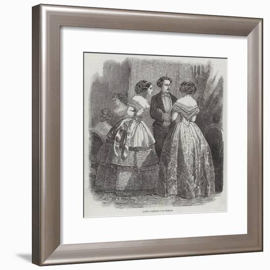 Paris Fashions for March-null-Framed Giclee Print