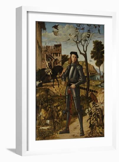 Young Knight in a Landscape, 1510-Vittore Carpaccio-Framed Giclee Print