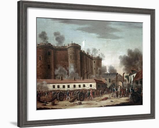 Storming of the Bastille, 14th July 1789-French School-Framed Giclee Print