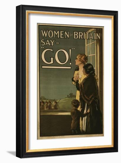 Women of Britain say - "Go!", 1915-English School-Framed Giclee Print