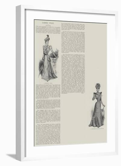 Ladies' Page, Dress-null-Framed Giclee Print