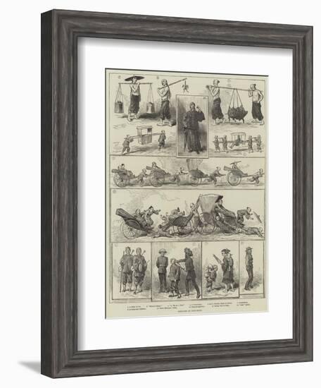 Sketches at Hong-Kong-null-Framed Giclee Print