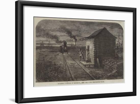 Railway Station in Georgia, America-null-Framed Giclee Print