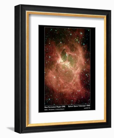 Star Formation in Region DR6 Photograph - Outer Space-Lantern Press-Framed Premium Giclee Print