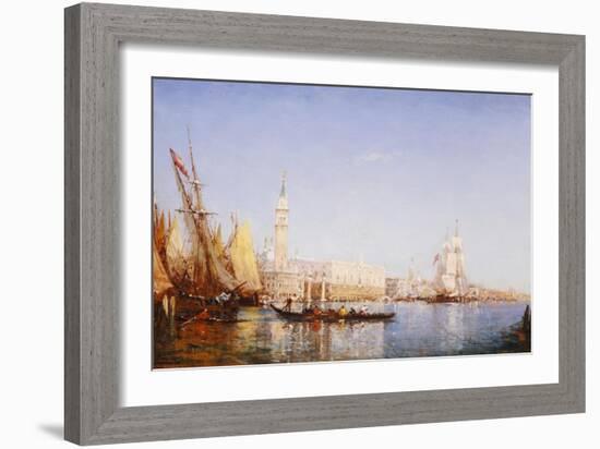 The Grand Canal, Venice-Felix Ziem-Framed Giclee Print
