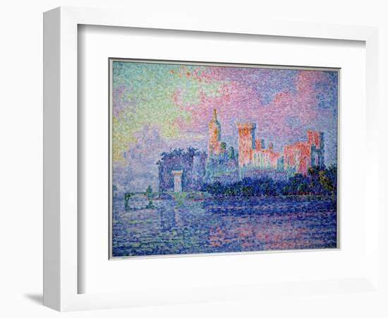 The Castle of the Popes in Avignon. Painting by Paul Signac (1863-1935), 1900. Oil on Canvas. Dim:-Paul Signac-Framed Giclee Print