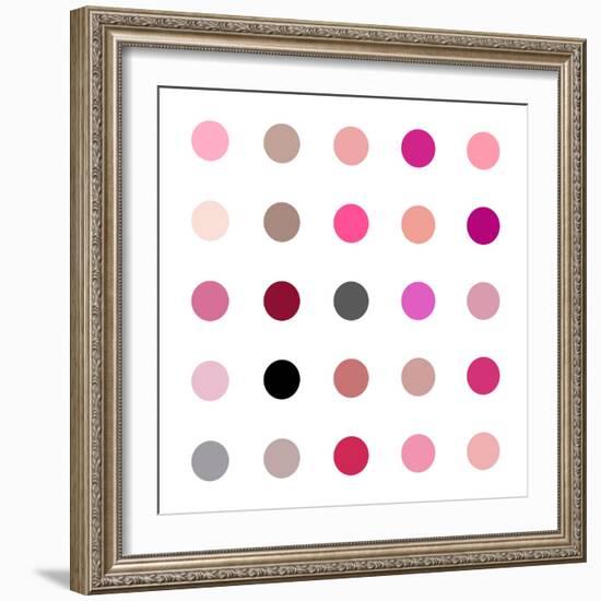 Circle Five Pink Blush-Karl Langdon-Framed Art Print