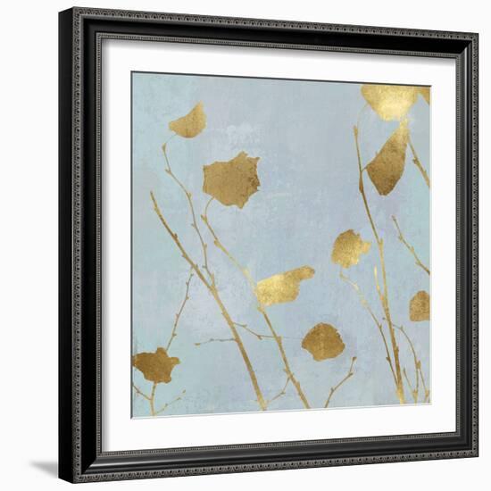 Nature Gold on Blue I-Danielle Carson-Framed Art Print