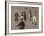 Jockeys and Owners at Epsom (Oil on Panel)-John Lavery-Framed Giclee Print